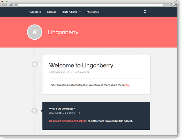 WordPress Theme Lingonberry