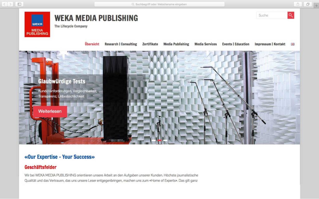 Weka Media Publishing Audio WordPress Aktionswebsite